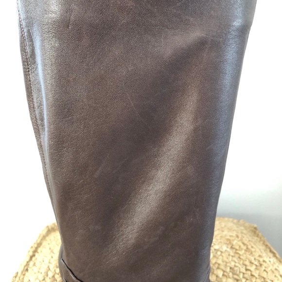 Slouchy mid calf leather boots - Picture 5 of 9